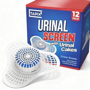 11 Pack White Urinal Screen with Urinal Cakes